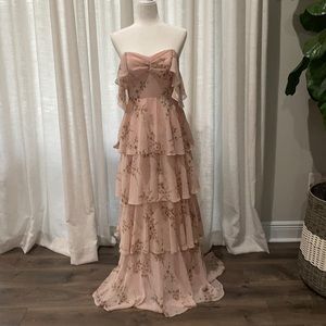 WAYF PINK FLORAL DRESS